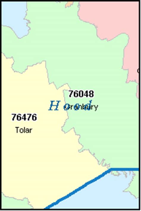 GRANBURY Texas, TX ZIP Code Map Downloads