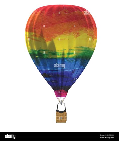 Hot Air Balloon in Rainbow Colors Stock Vector Image & Art - Alamy