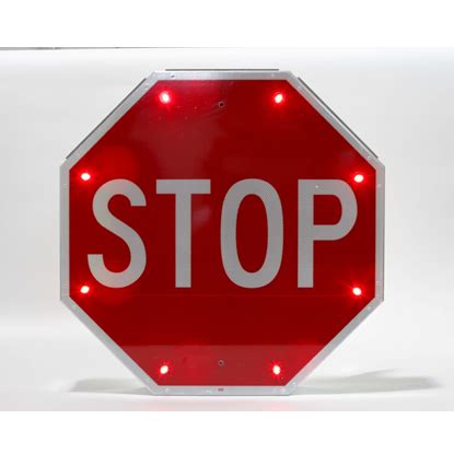 Stop Sign - Solar Flashing LED Stop Sign – U.S. Signs and Safety