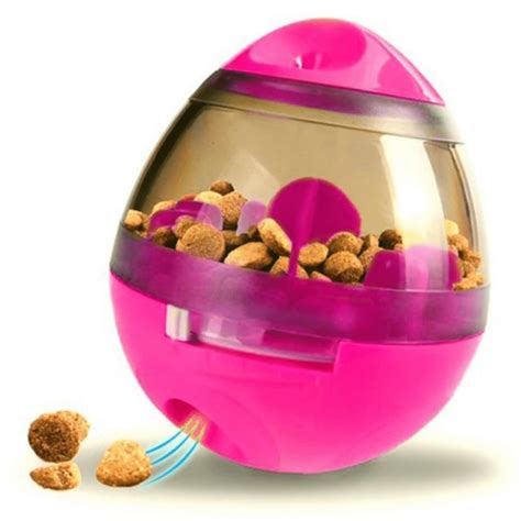 Dog Treat Dispenser Toy w/ Bonus Puppy Snacks, Pink | Buy Pet Bowls & Feeders - 7419777782096