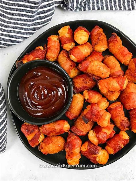 Air fryer bacon wrapped Tater tots - Air Fryer Yum