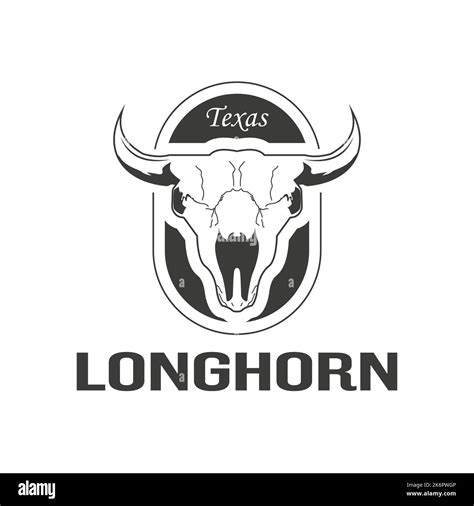 Retro Texas Longhorn Cow , Western Country Country Cow Farm Label Logo ...