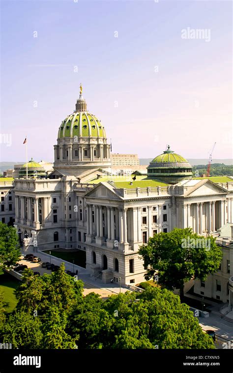 The State Capitol building at Harrisburg Pennsylvania PA Stock Photo ...