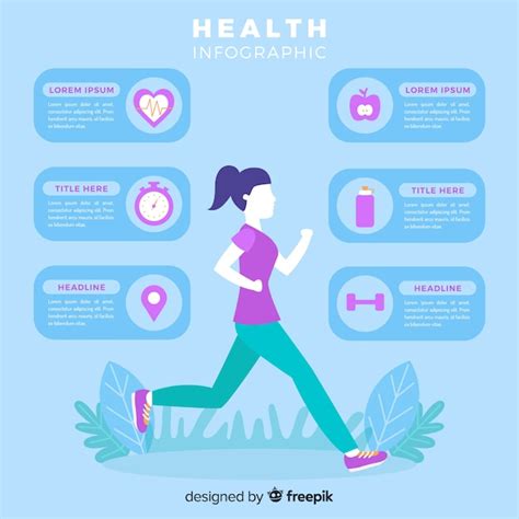 Free Vector | Health infographic template flat style