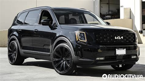 2022 KIA Telluride on 22" Avant Garde Wheels Vanguard Gloss Black ...