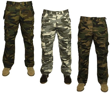 Mens King Size Cargo Combat Trousers Military Camouflage Casual Pants 50-70 | eBay