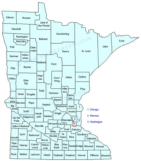 Minnesota Lawyer - Attorney Directory - Minnesota Counties