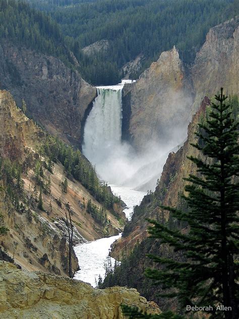 "Waterfalls in Yellowstone National Park" by Deborah Allen | Redbubble