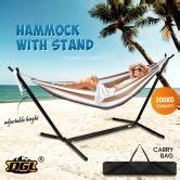 Hammock Hanging Chair Swing Wooden Garden Seat Outdoor Camping Patio Lounge Furniture Portable ...