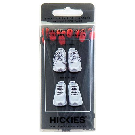 Hickies No-Tie Elastic Shoelaces (Black/Red) - Walmart.com