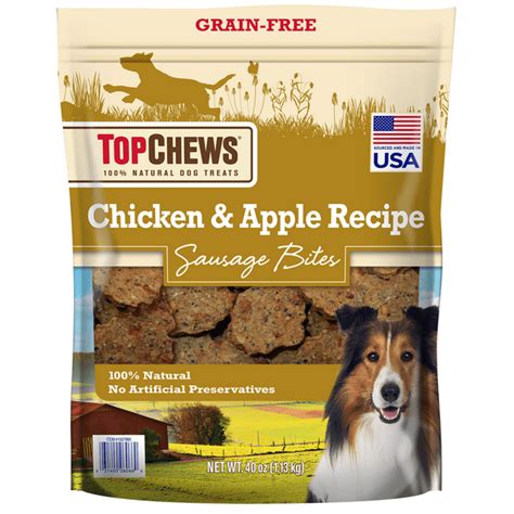 Top Chews Chicken & Apple Recipe 100% Natural Dog Treats - Walmart.com