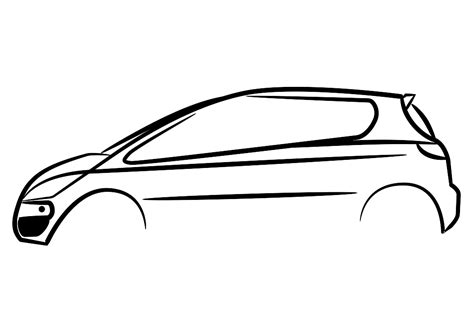 Download #FF7F00 Car Outline Vector Illustration SVG | FreePNGImg