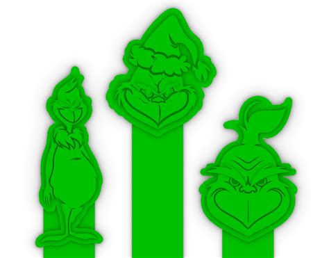 The Grinch Bookmarks by Dark Project Works Pictures | Download free STL model | Printables.com