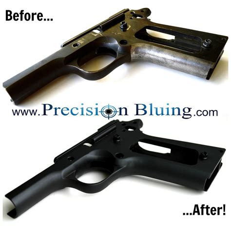 Before & After Images of Custom Gun Bluing, Gun Metal Refinishing