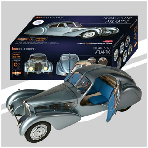 IXO 1/8 scale Bugatti Type 57 SC Atlantic kit, IXO 1:8 Subaru Impreza WRC WRX kit, LeGrand 1/8 ...