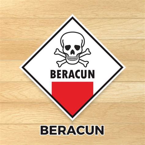 Sticker Safety Sign Rambu Tanda Peringatan Limbah Beracun Berbahaya B ...