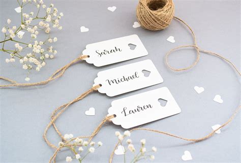 Personalised Calligraphy Name Tags | Wedding Kraft Tags | Wedding Place Cards | Hand Lettered ...