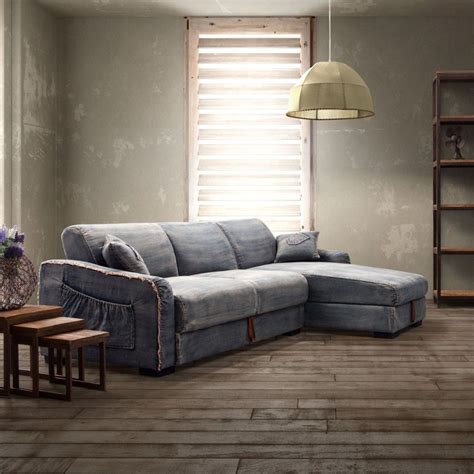 Brand Blue Denim Sectional Sleeper Sofa and Chaise | Sectional sleeper sofa, Sectional sofa, Sofa