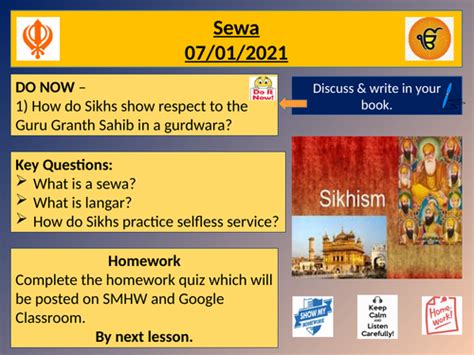 Sikhism Sewa/Seva Selfless Service RE Lesson | Teaching Resources