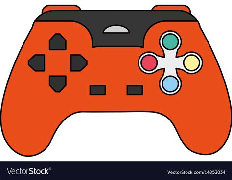 Color image cartoon control video games Royalty Free Vector