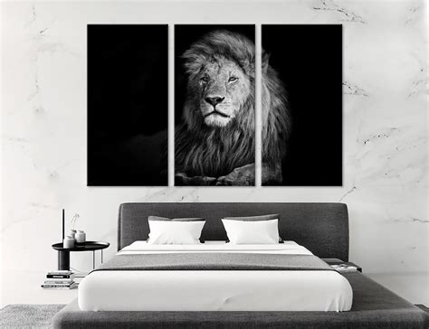 Lion Wall Art Wild Cat Canvas Lion Art Lion Canvas Lion Print - Etsy