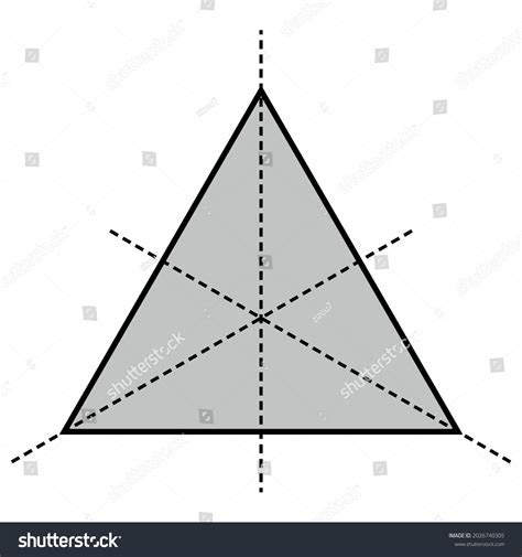 Three Lines Symmetry Equilateral Triangle Stock Vector (Royalty Free) 2026740305 | Shutterstock