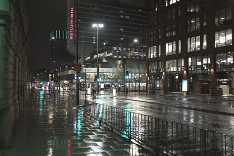 Portland street in the rain © Bob Harvey cc-by-sa/2.0 :: Geograph Britain and Ireland