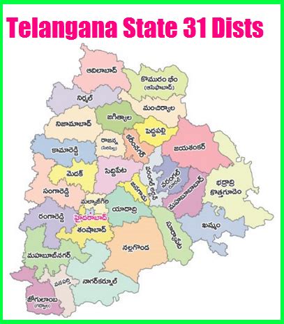 Telangana New 33 Districts List- New Manadals, Villages list Formation ...