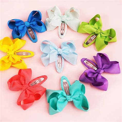 Bow Snap Clips Small Hair Bow Snap Clips Small Bow Clip - Etsy