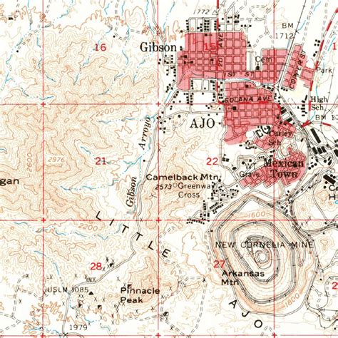 Ajo, AZ (1963, 62500-Scale) Map by United States Geological Survey | Avenza Maps