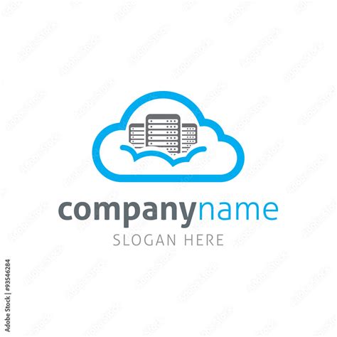 Cloud Server Logo Template Stock Vector | Adobe Stock