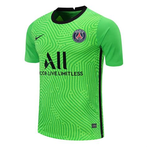 US$ 15.80 - PSG Goalkeeper Green Jersey Mens 2020/21 - www.fcsoccerworld.com