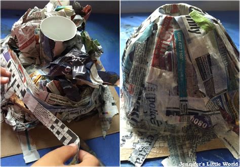 Jennifer's Little World blog - Parenting, craft and travel: How to make a papier mache volcano