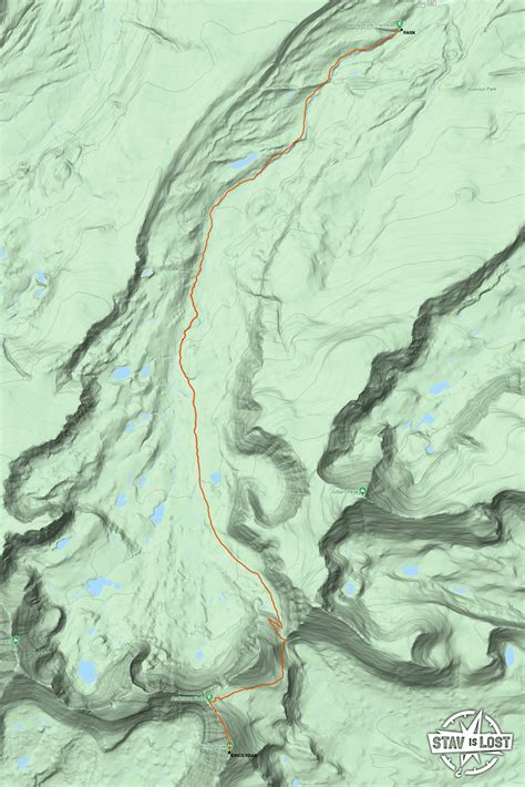 Hiking Map for Kings Peak via Henrys Fork Trail