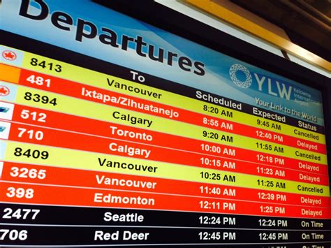 UPDATE: Most flights leaving as scheduled at Kelowna airport ...