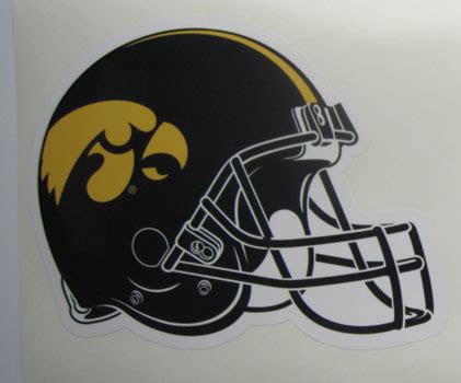 University of Iowa Vinyl Decals, Hawkeye Football Helmet