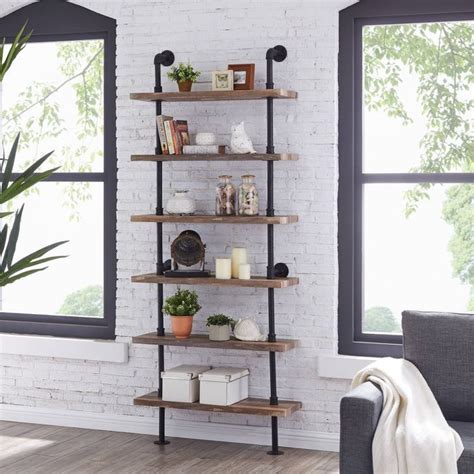 Wall Mounted Ladder Bookshelf