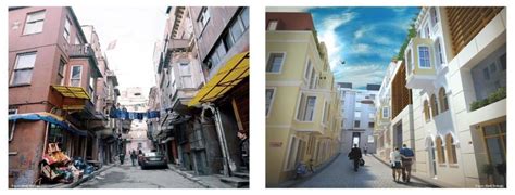 The view from Tarlabaşı Urban Renewal Area, Before-After (URL 6, 2018). | Download Scientific ...