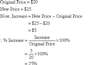 Percentage Increase