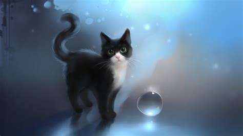 Black Cat Drawn Art wallpaper | 1920x1080 | #9067