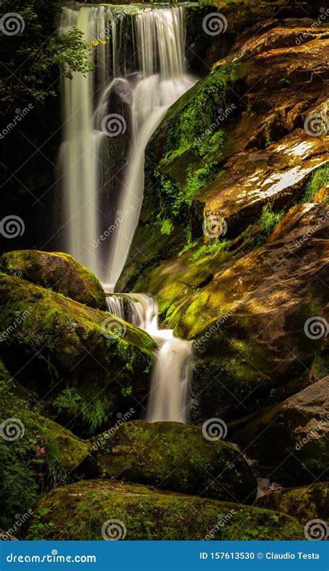 Triberg Waterfalls in Black Forest Stock Photo - Image of condensation ...