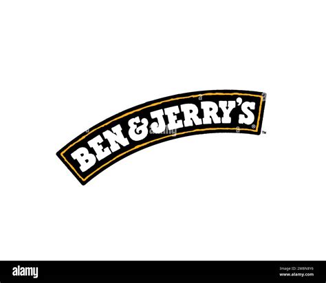 Ben & Jerry's, Rotated Logo, White Background Stock Photo - Alamy