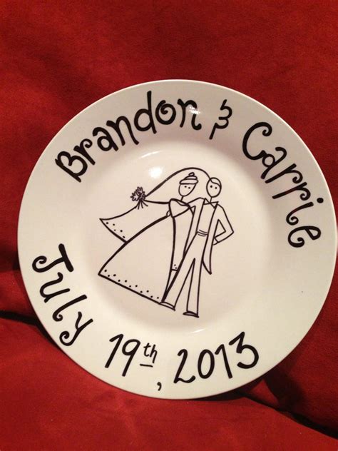 Personalized Ceramic Wedding Plate