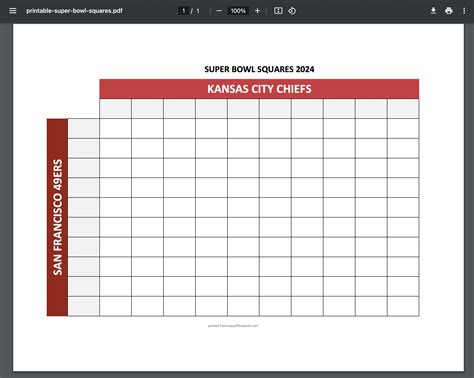 2024 Super Bowl Squares Template Generator - Traci Harmonie