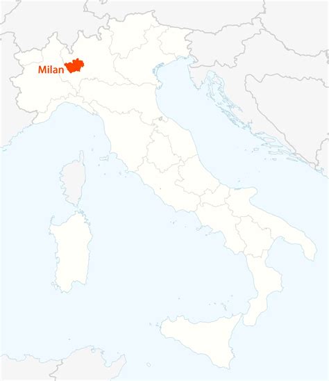 Location of Milan Map - MapSof.net