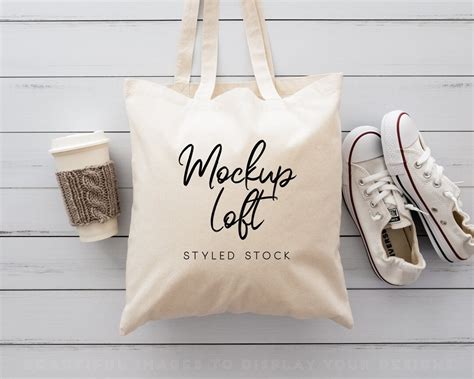 Canvas Tote Bag Mockup Tote Bag Mockup Styled Stock Photo Digital JPEG ...