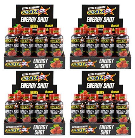 Stacker 2 Extra Strength Energy Shots Berry 12 Pack