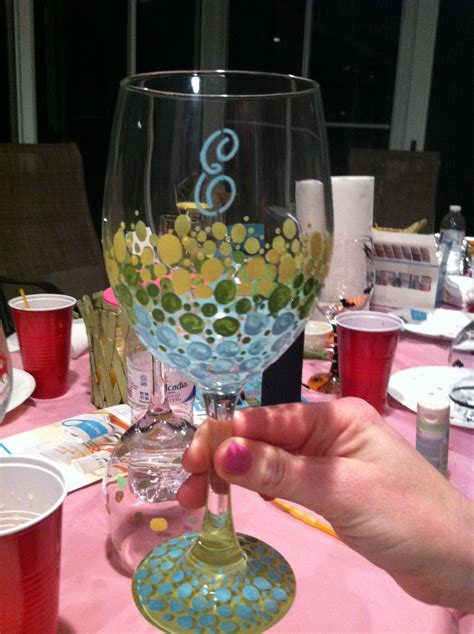 Wine glass decorating party Decorated Wine Glasses, Hand Painted Wine Glasses, Wine Tasting ...