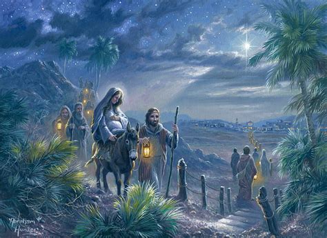 1080P free download | Road to Bethlehem, joseph, christmas, painting ...