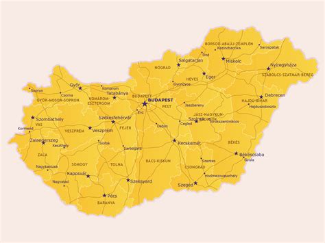 Map of Hungary